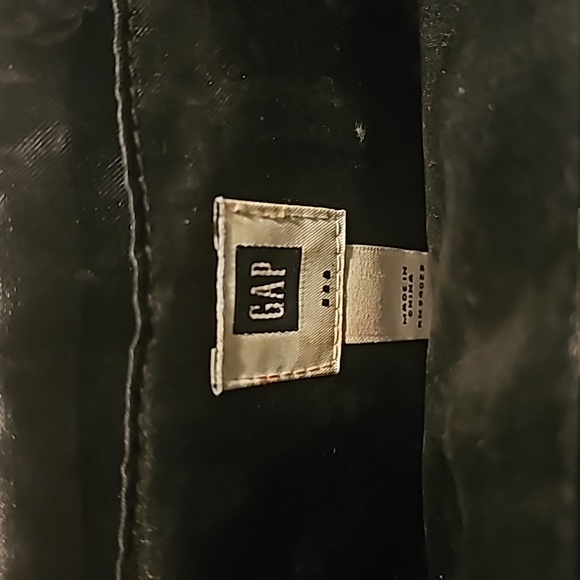 The Gap Black Satin & Silver Sequin Clutch, Push-n-Pull Silvertone Clasp Closure - Picture 3 of 8